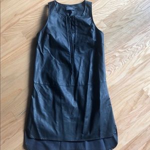 Faux Leather Dress